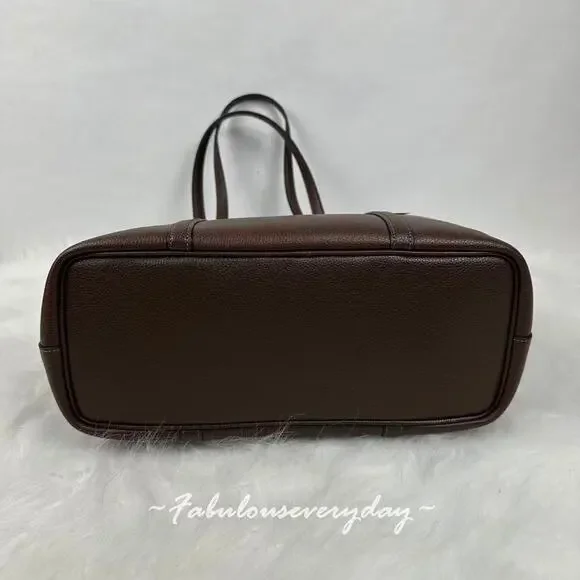 Coach Legacy Tote Bag Shoulder Bag In Leather/Brass/Maple Brown CU056 NWT - Picture 8 of 10